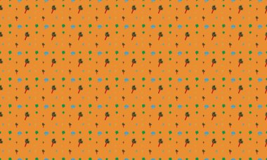 Farklı aksesuarlara sahip renkli arkaplan