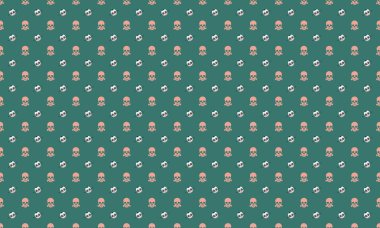 Farklı aksesuarlara sahip renkli arkaplan