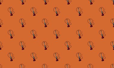 Farklı aksesuarlara sahip renkli arkaplan