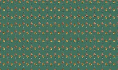 Farklı aksesuarlara sahip renkli arkaplan