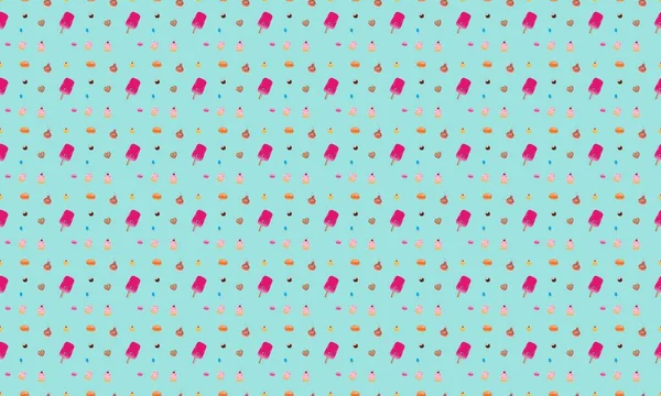 Farklı aksesuarlara sahip renkli arkaplan