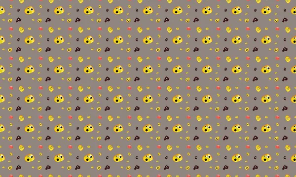 Farklı aksesuarlara sahip renkli arkaplan