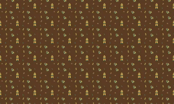 Farklı aksesuarlara sahip renkli arkaplan