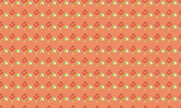 Farklı aksesuarlara sahip renkli arkaplan