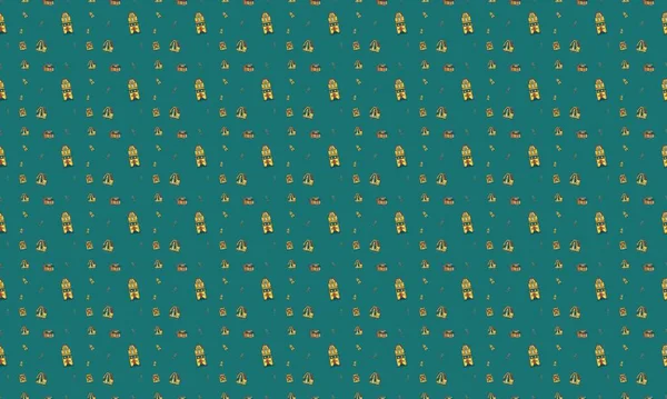 Farklı aksesuarlara sahip renkli arkaplan