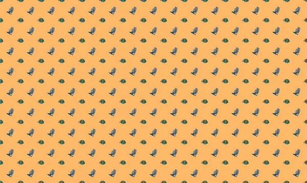 Farklı aksesuarlara sahip renkli arkaplan