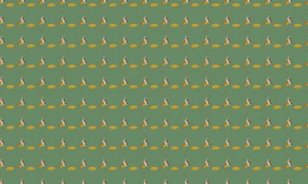 Farklı aksesuarlara sahip renkli arkaplan