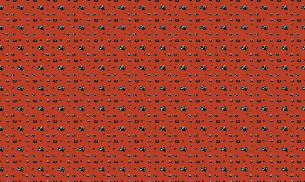 Farklı aksesuarlara sahip renkli arkaplan