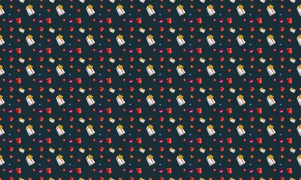 Farklı aksesuarlara sahip renkli arkaplan