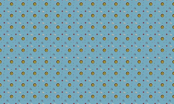 Farklı aksesuarlara sahip renkli arkaplan