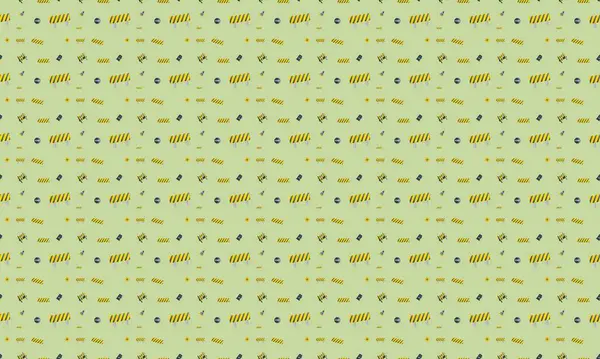 Farklı aksesuarlara sahip renkli arkaplan