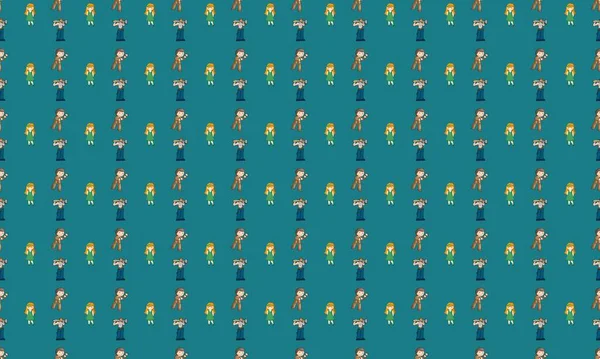 Farklı aksesuarlara sahip renkli arkaplan