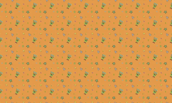 Farklı aksesuarlara sahip renkli arkaplan