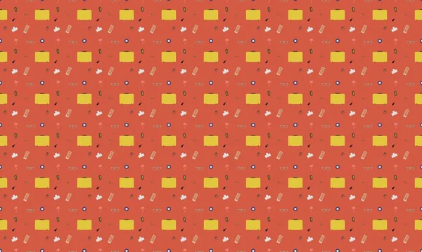 Farklı aksesuarlara sahip renkli arkaplan