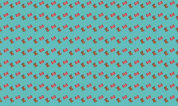 Farklı aksesuarlara sahip renkli arkaplan