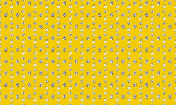 Farklı aksesuarlara sahip renkli arkaplan