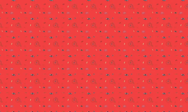 Farklı aksesuarlara sahip renkli arkaplan