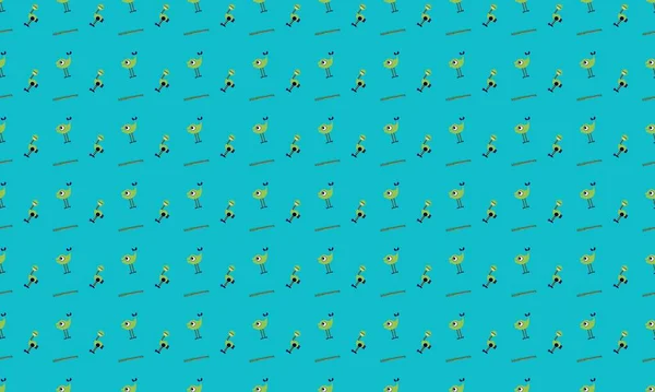 Farklı aksesuarlara sahip renkli arkaplan