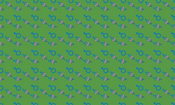 Farklı aksesuarlara sahip renkli arkaplan