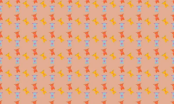 Farklı aksesuarlara sahip renkli arkaplan