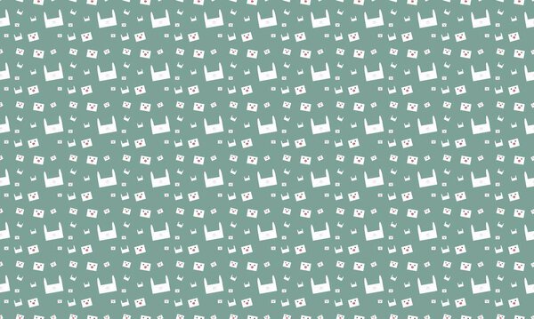 Colored background with different accessories