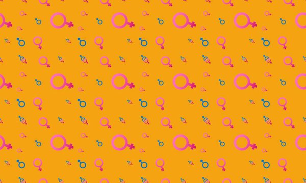 Colored background with different accessories