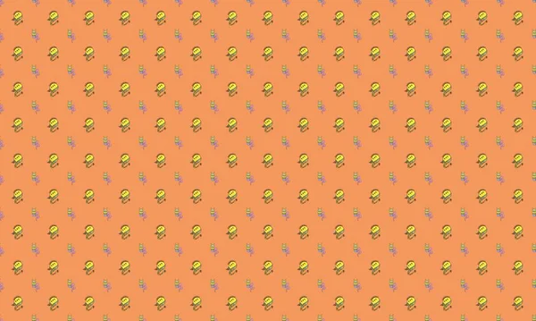 Farklı aksesuarlara sahip renkli arkaplan