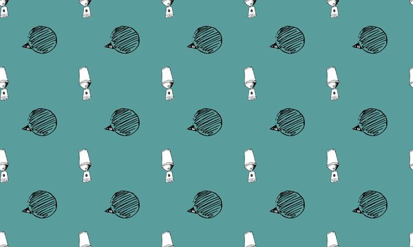 Цветной фон с различными аксессуарами