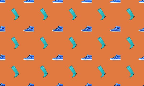 Цветной фон с различными аксессуарами