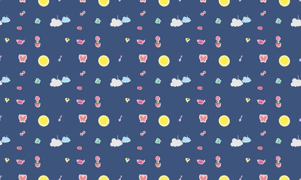 Colored background with different accessories