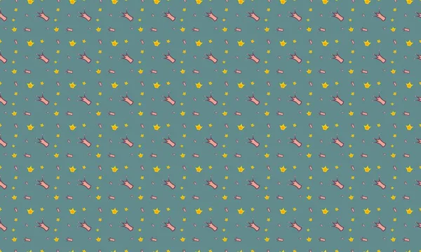 Farklı aksesuarlara sahip renkli arkaplan