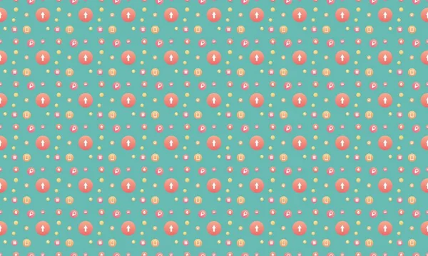 Farklı aksesuarlara sahip renkli arkaplan