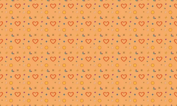 Farklı aksesuarlara sahip renkli arkaplan