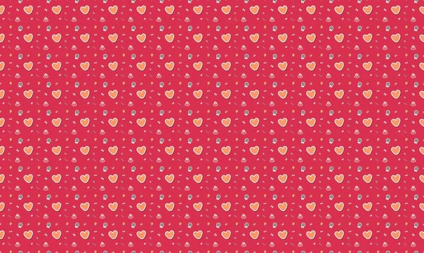 Farklı aksesuarlara sahip renkli arkaplan