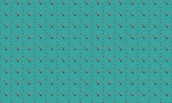 Farklı aksesuarlara sahip renkli arkaplan