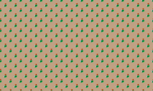 Farklı aksesuarlara sahip renkli arkaplan