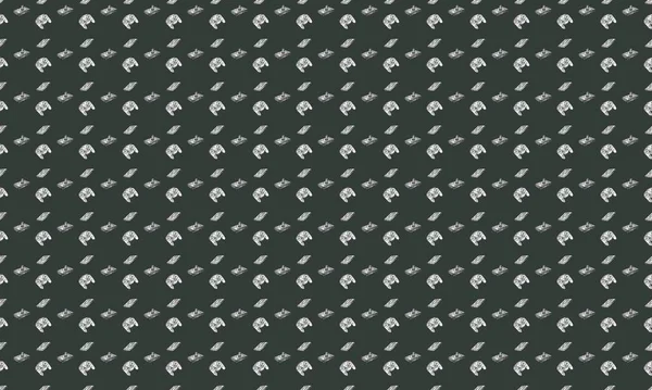 Farklı aksesuarlara sahip renkli arkaplan