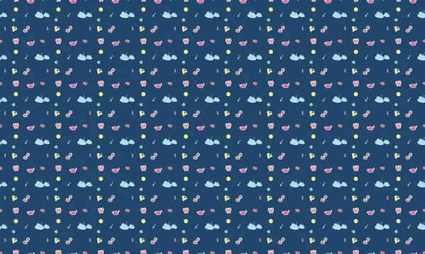 Farklı aksesuarlara sahip renkli arkaplan