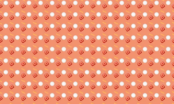 Farklı aksesuarlara sahip renkli arkaplan