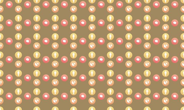 Colored background with different accessories