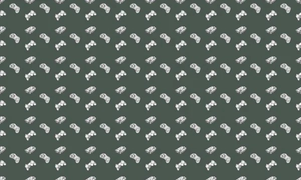 Farklı aksesuarlara sahip renkli arkaplan