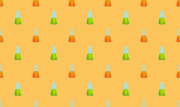 Colored background with different accessories