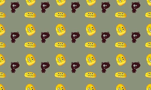 Farklı aksesuarlara sahip renkli arkaplan