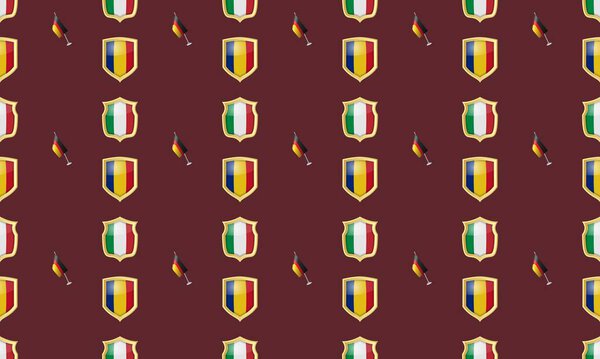 Цветной фон с различными аксессуарами