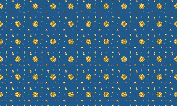 Farklı aksesuarlara sahip renkli arkaplan