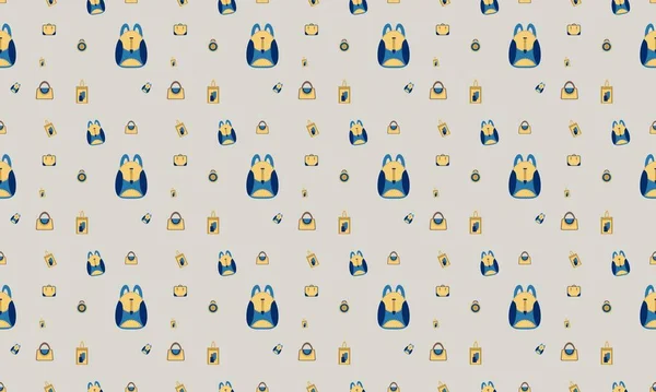 Farklı aksesuarlara sahip renkli arkaplan