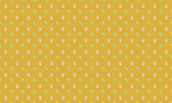 Farklı aksesuarlara sahip renkli arkaplan