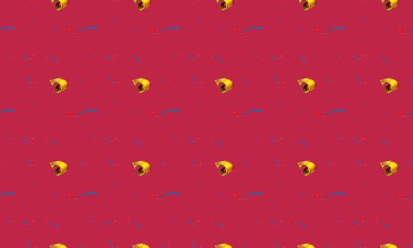 Colored background with different accessories