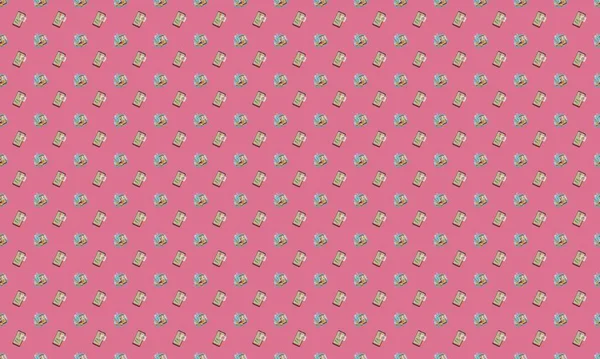 Farklı aksesuarlara sahip renkli arkaplan