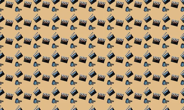 Farklı aksesuarlara sahip renkli arkaplan